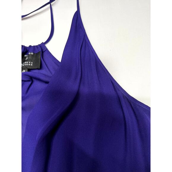 Mason by Michelle Mason sexy lavender 100% Silk Dress Size 0 Halter - Picture 1 of 13